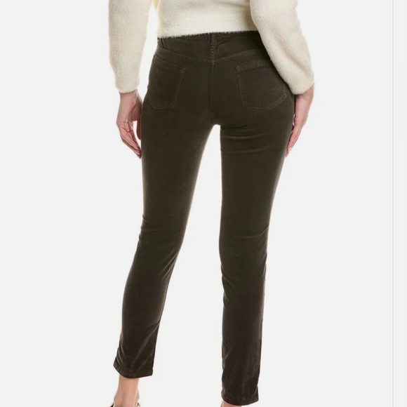 J.McLaughlin Watson skinny Velvet Pants in Dark Olive- Women's Size 14 - Picture 3 of 6